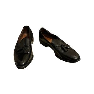 Allen Edmonds Men's Black Leather Grayson Tassel Penny Loafers Size 10 D